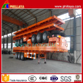 Tri Axles 20 / 40ft Remolque de contenedor plano Semi contenedor Remolque